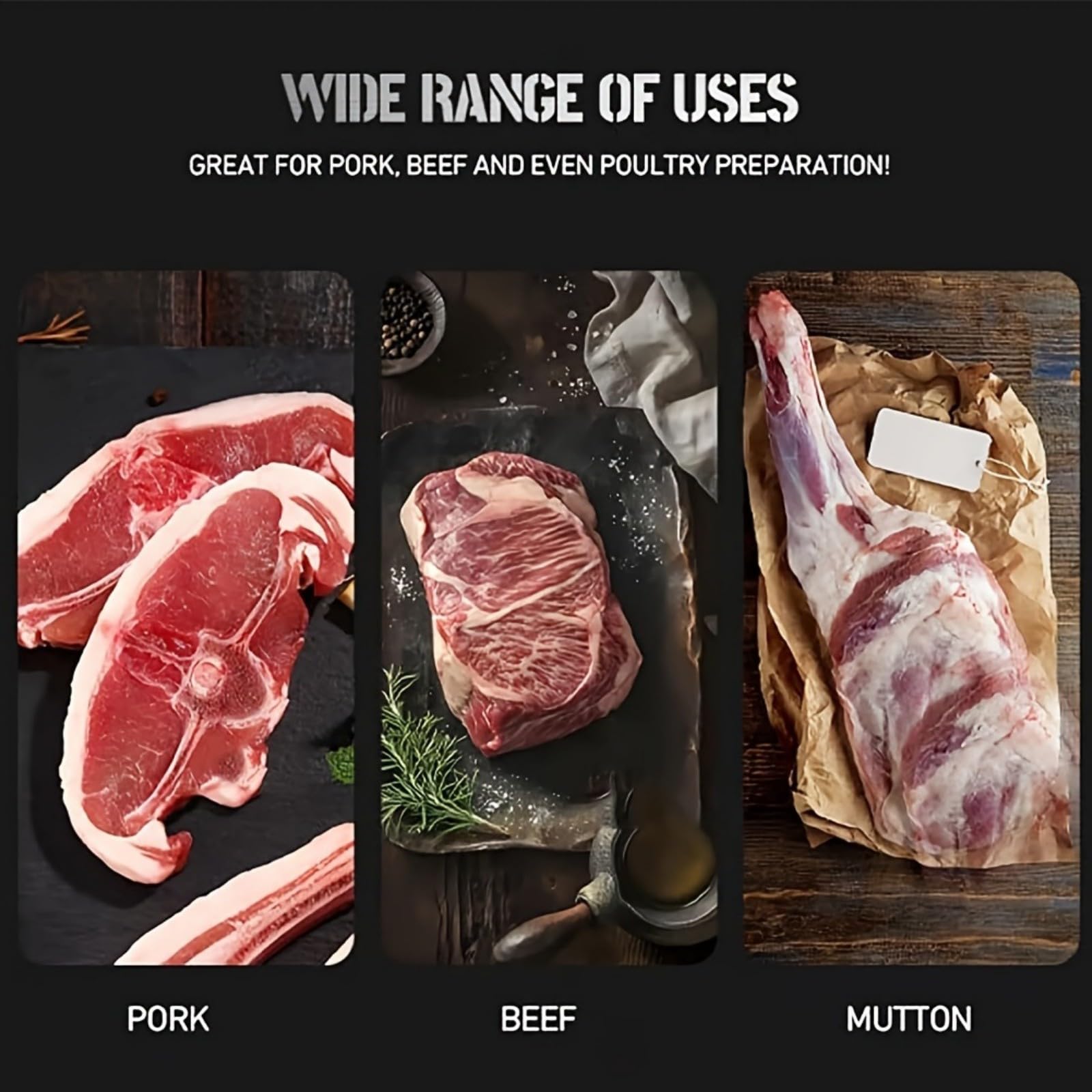 FORTUVA professional results at home as marinades penetrate deeper after rib skin removal.