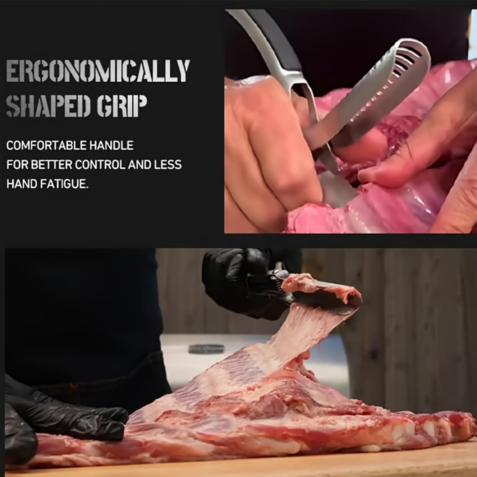 FORTUVA rib prep tool with easy-grip handle accelerates membrane removal.