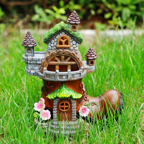 FORUP garden fairy boot statue enhances walkways with charm.