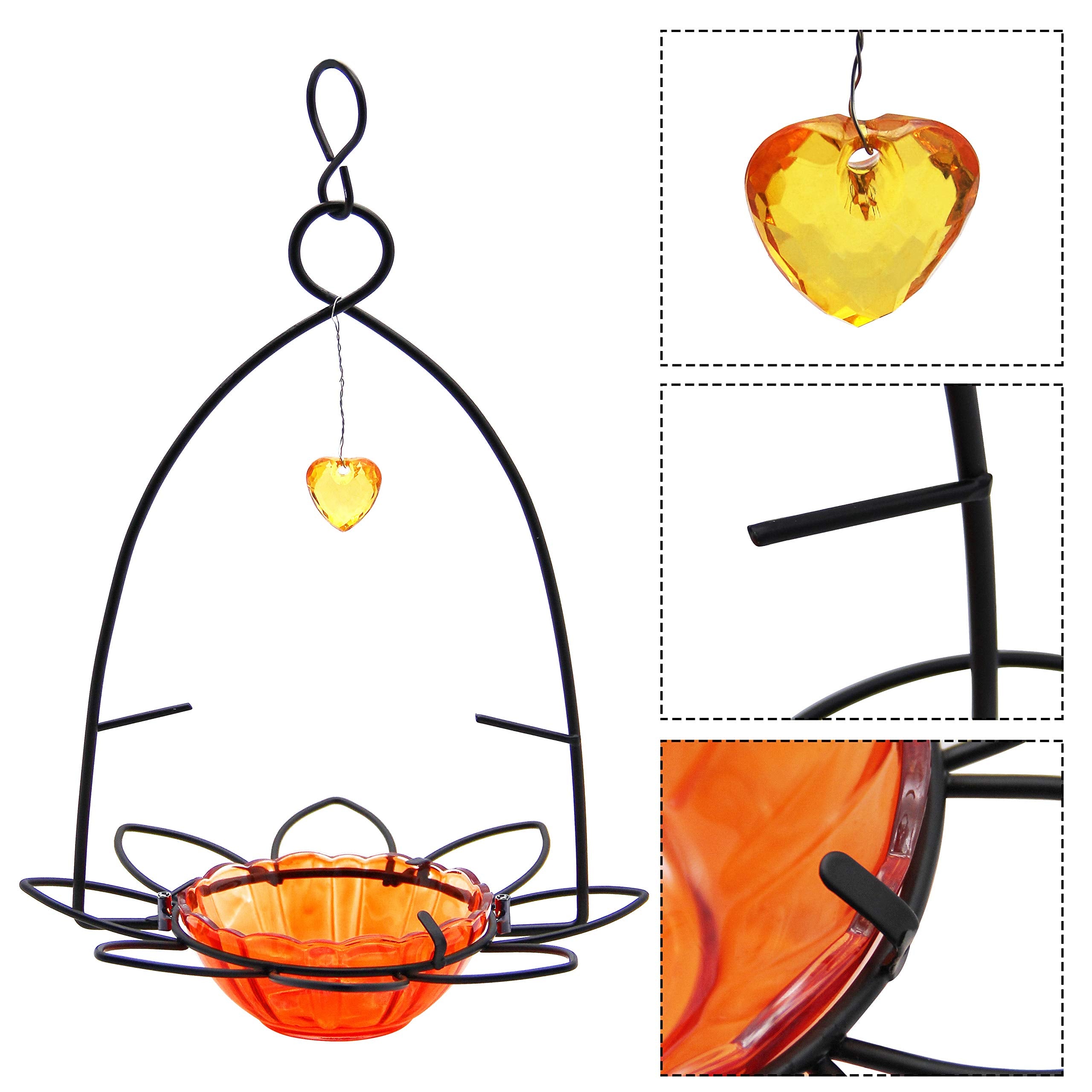 FORUP Oriole feeder orange side view attracting orioles with vivid color