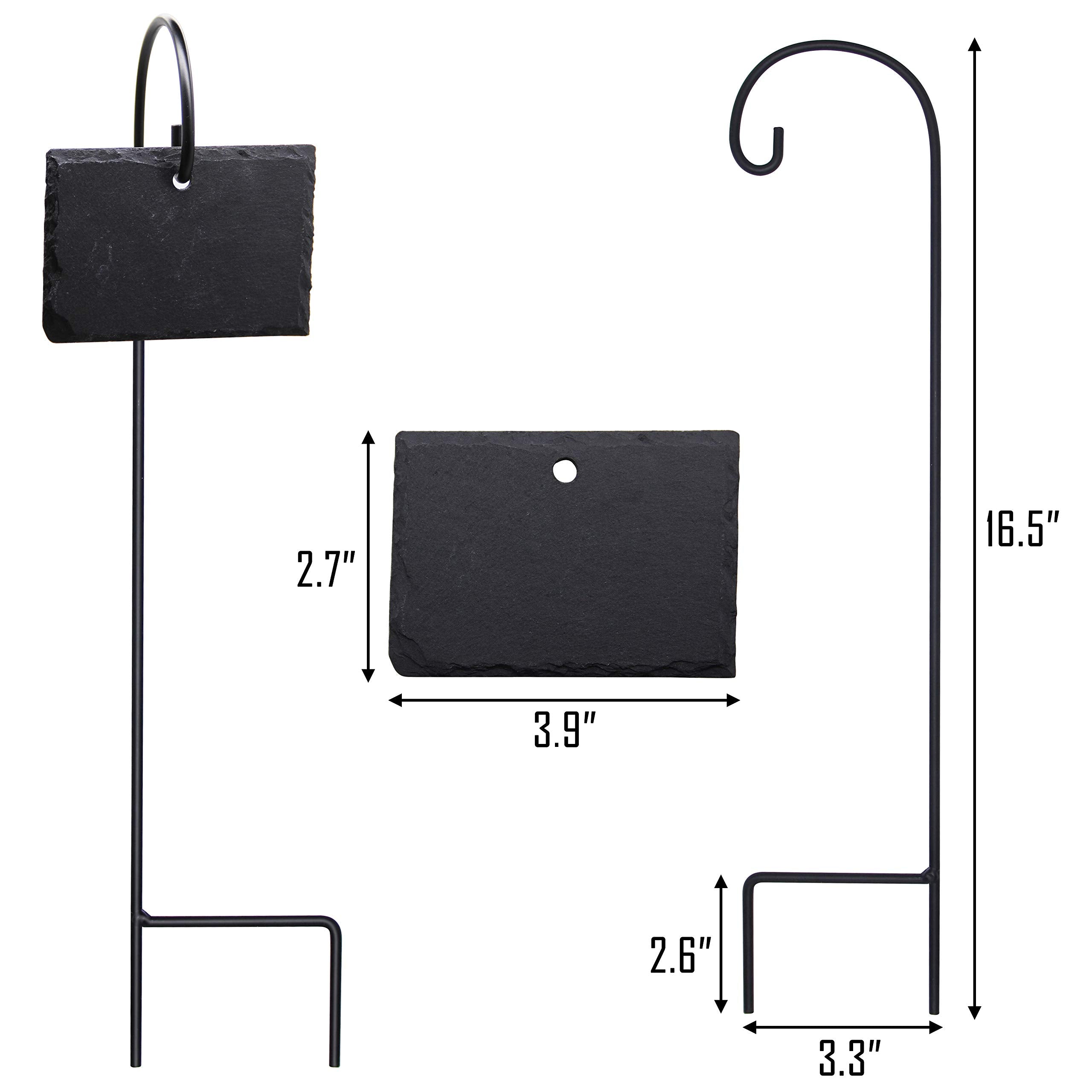 FORUP slate label with stainless steel rod close-up for durability