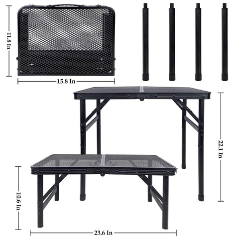 FORUP table with extended height for sitting or standing setups.