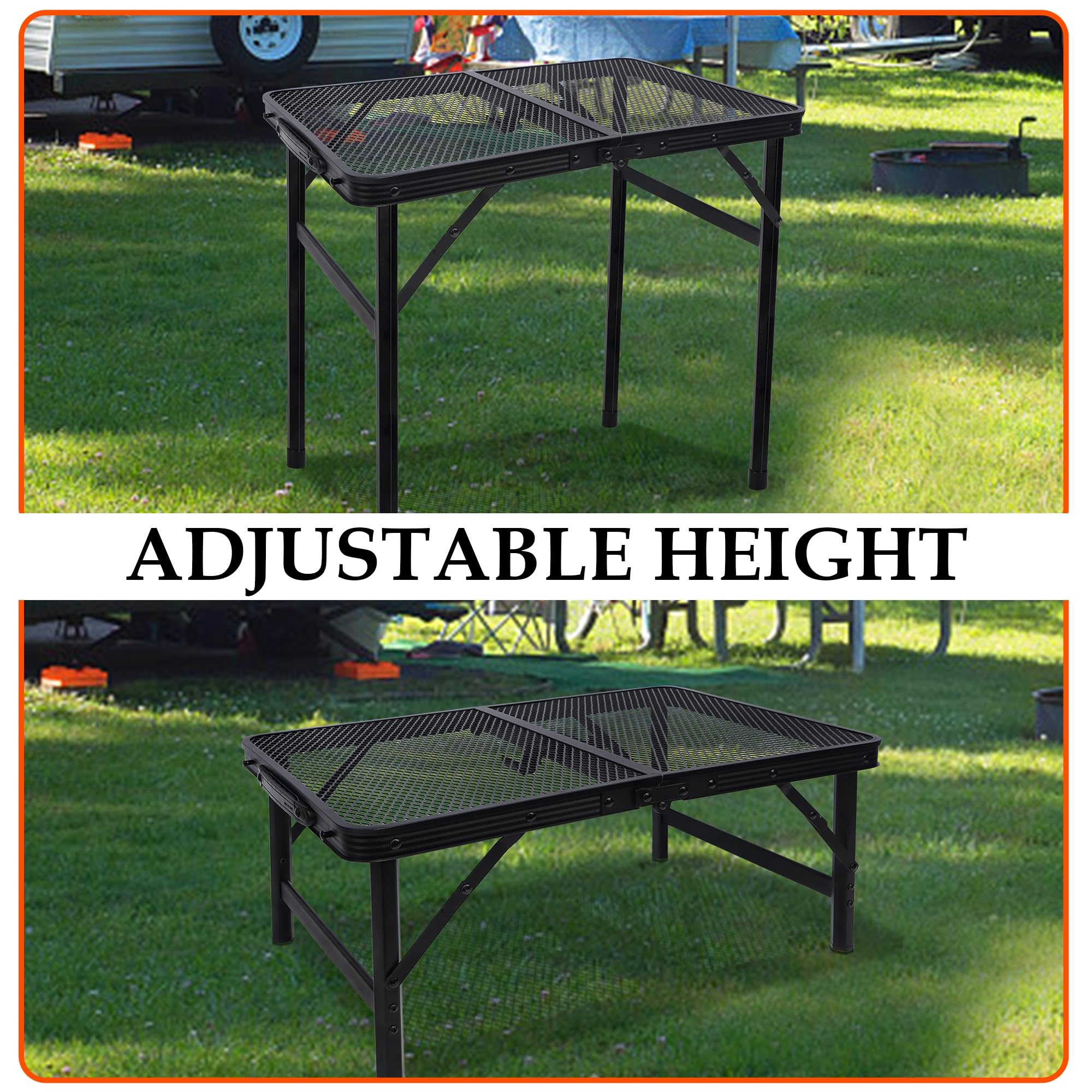 FORUP sturdy aluminum frame provides stable support on uneven ground.