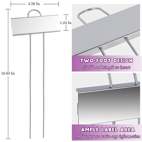 FORUP weatherproof garden stake tags; easy-to-read labels from a distance