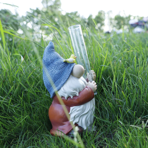 FORUP weatherproof gnome figurine withstands harsh weather for year-round display.