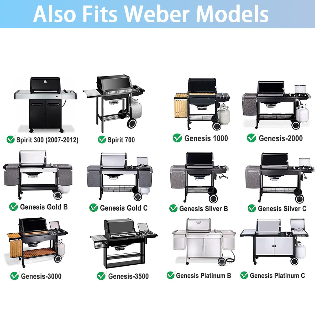 FORYEYC 17.5 inch grate on Weber Spirit S330 for even cooking and easy cleanup
