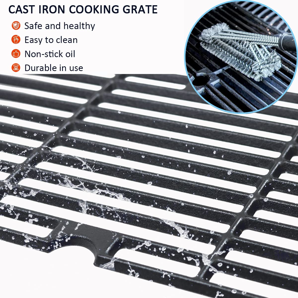FORYEYC cast iron grates support high bearing capacity for heavy foods