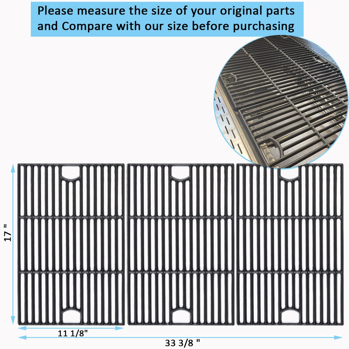 FORYEYC cast iron grates provide durable heat distribution for even searing