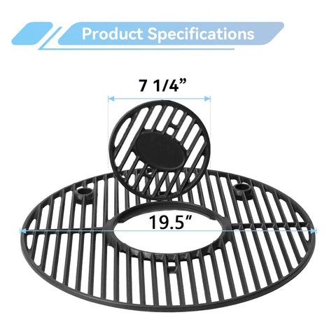 forye yc 7-inch center grid insert supports traditional grilling and fuel top-up