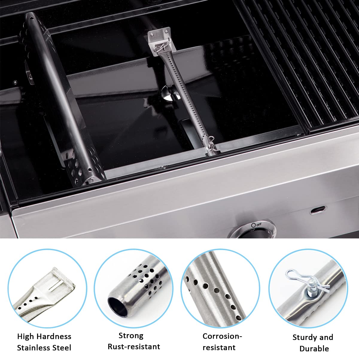 FORYEYC heat plate for Char-Broil G470-0004-W1A supports efficient temperature control.