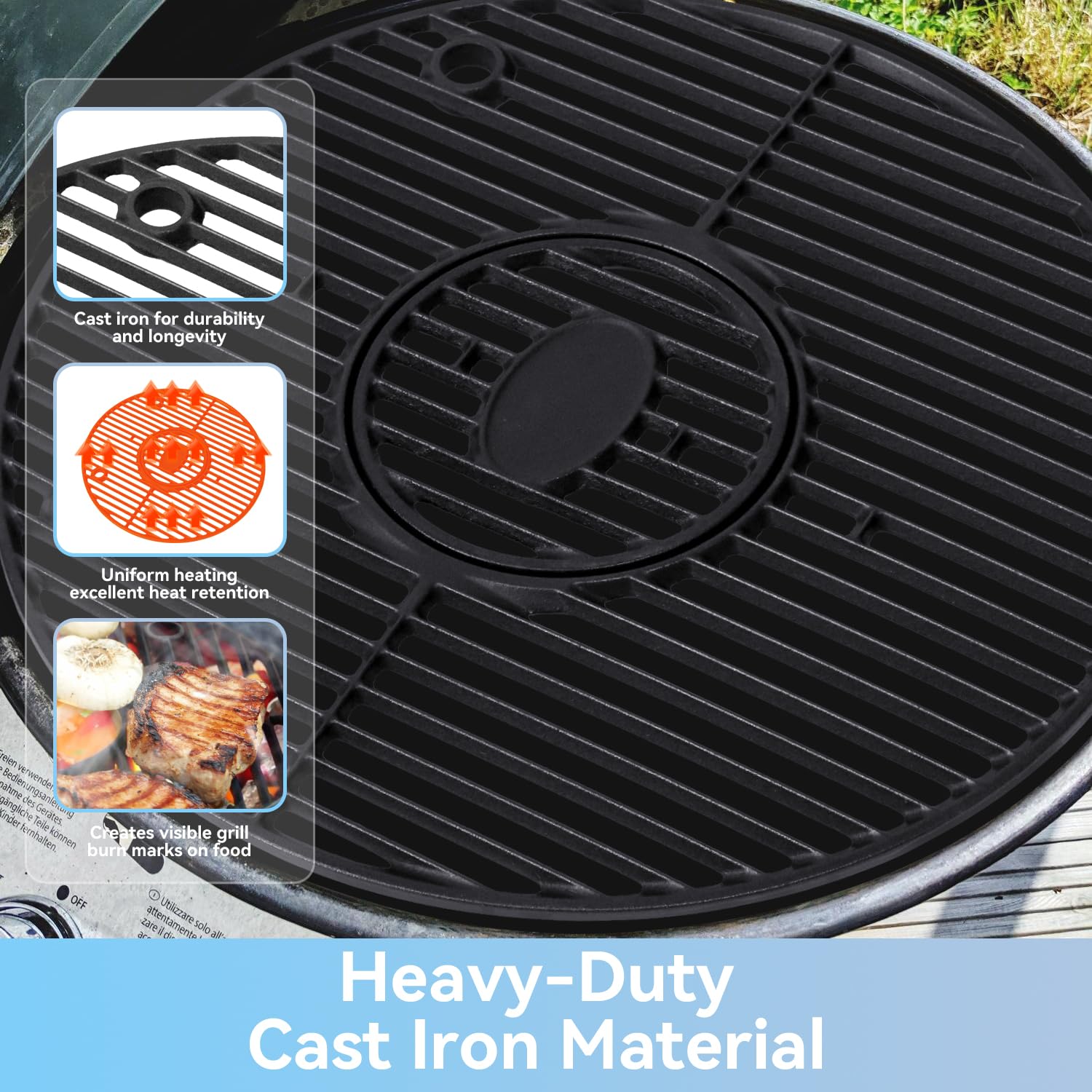 forye yc durable heat distribution across the grate for consistent cooking