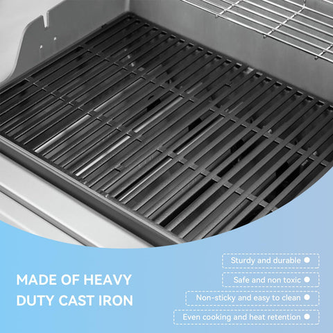 FORYEYC Heavy-duty grates for high-heat searing and long use.