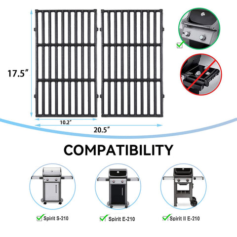 FORYEYC Spirit 200 series grates fit Spirit E-210/E-220 precisely.