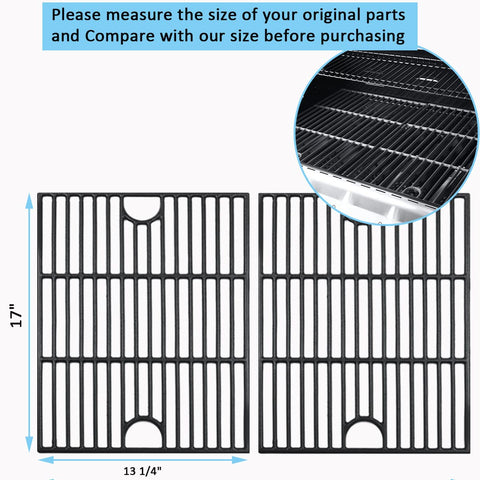 FORYEYC 17 inch grill grate top view for steady cooking