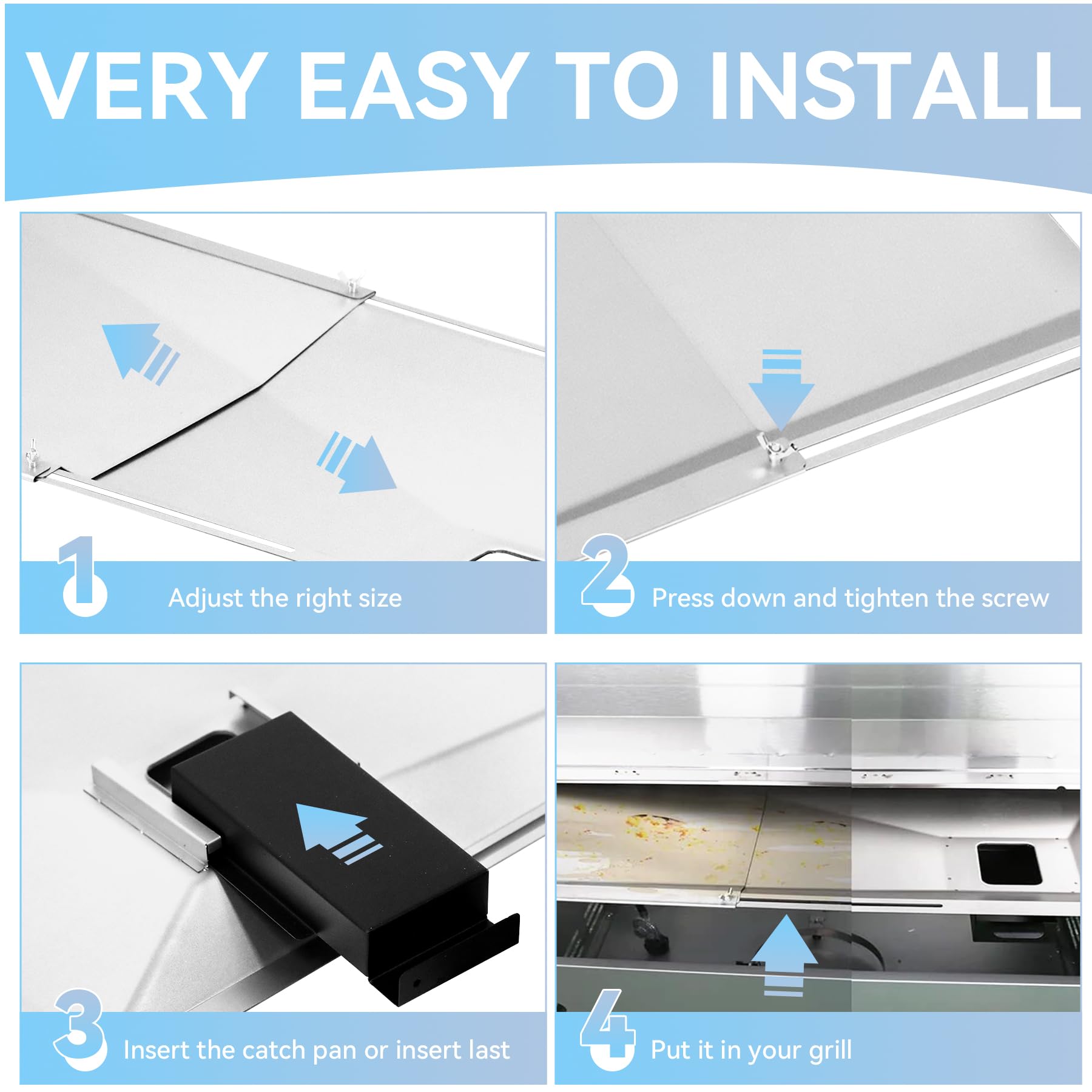 FORYEYC universal grease tray for Char-Broil fits securely and cleans easily