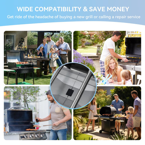 FORYEYC easy-install grease tray, adjust length to fit your grill