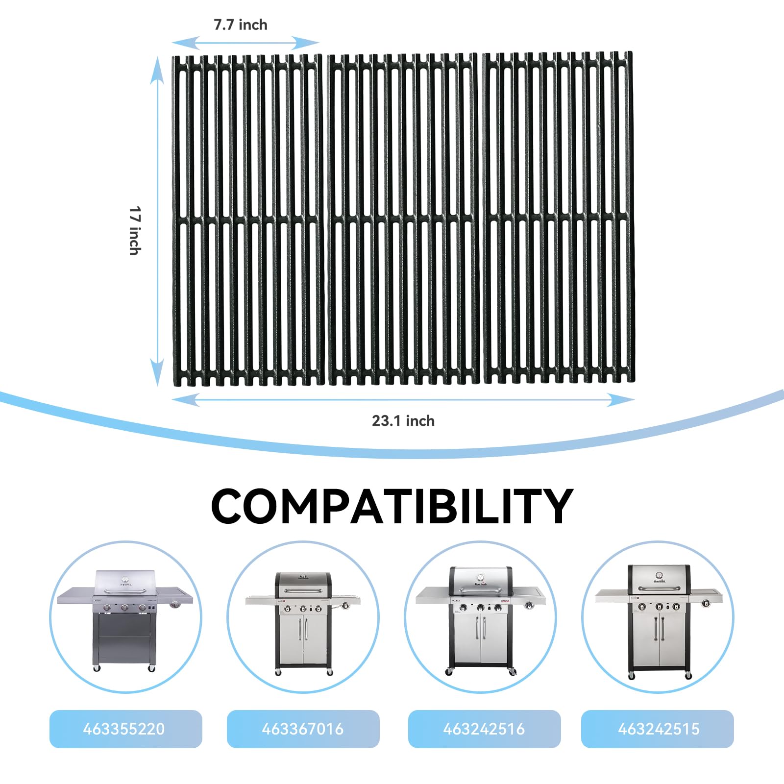 FORYEYC Char-Broil Tru-Infrared compatible grate fitment demonstrated for seamless replacement
