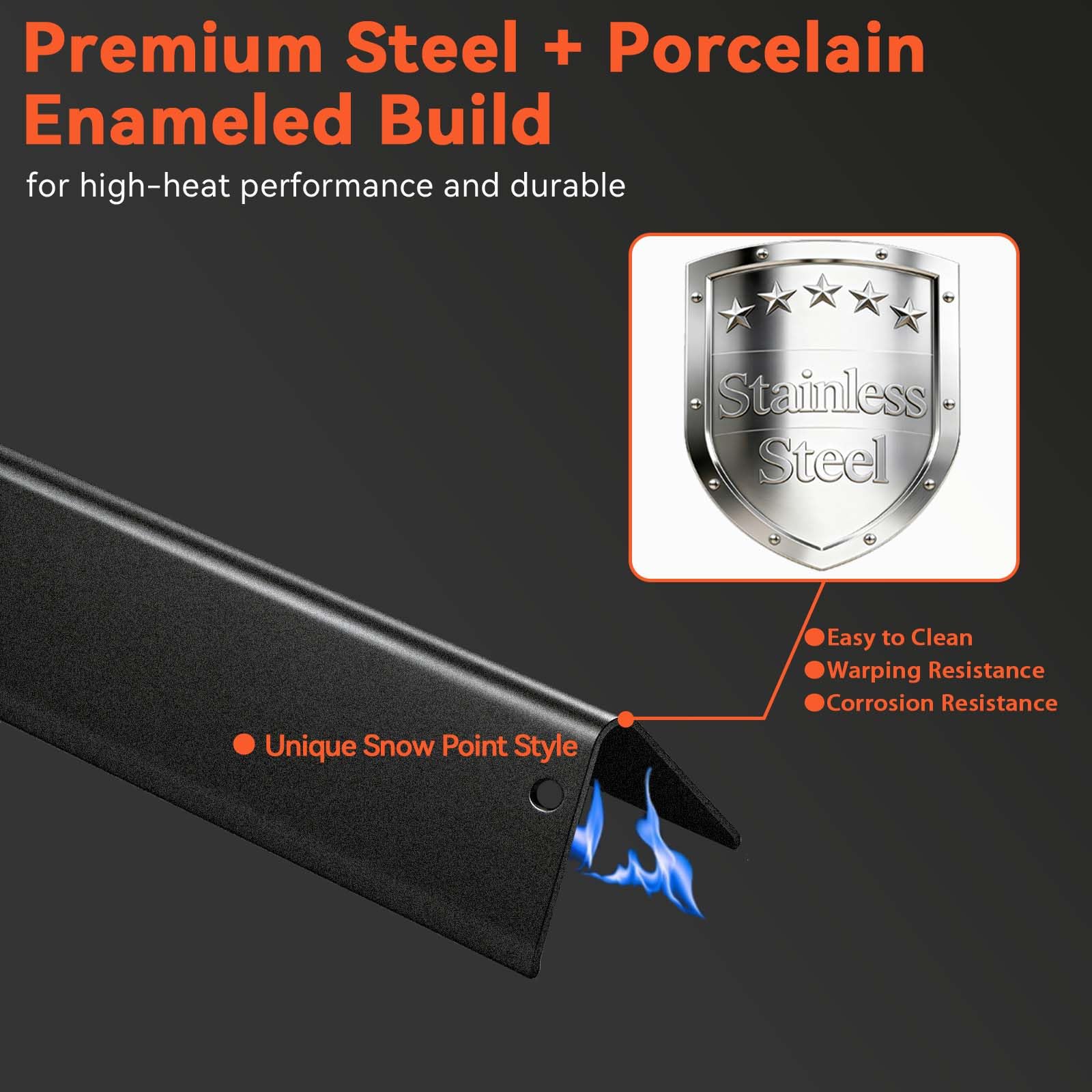 FORYEYC flavorizer bars for Spirit 310-330 series; close-up, durable construction.