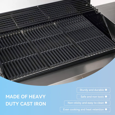 FORYEYC porcelain-coated cast-iron grate emphasizes durable heat retention for even searing