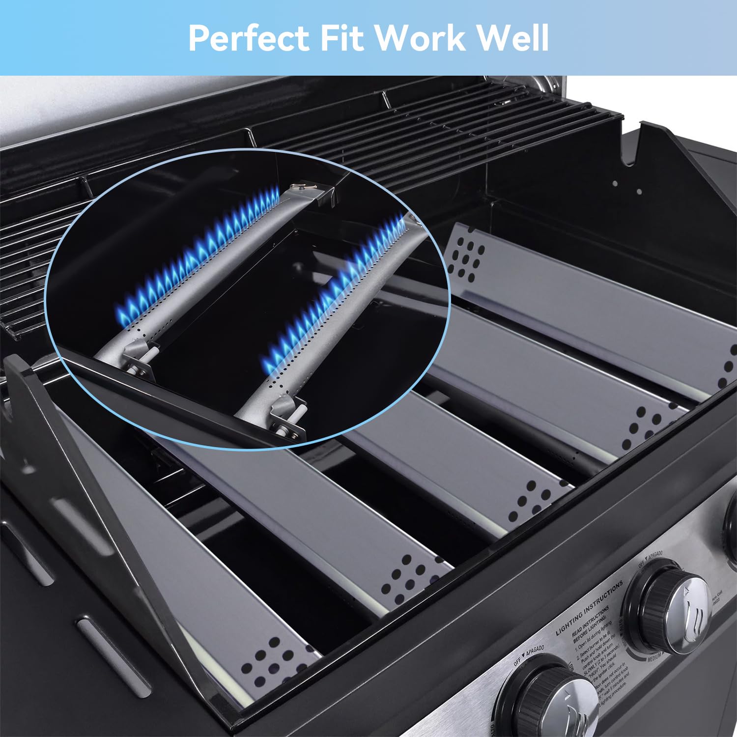 FORYEYC Flame tamer 16-1/8 x 3-1/4 inch shields protect burners.