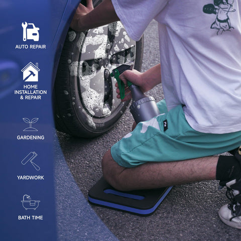 FOSHIO kneeling pad surface grips to prevent slipping during kneeling work.