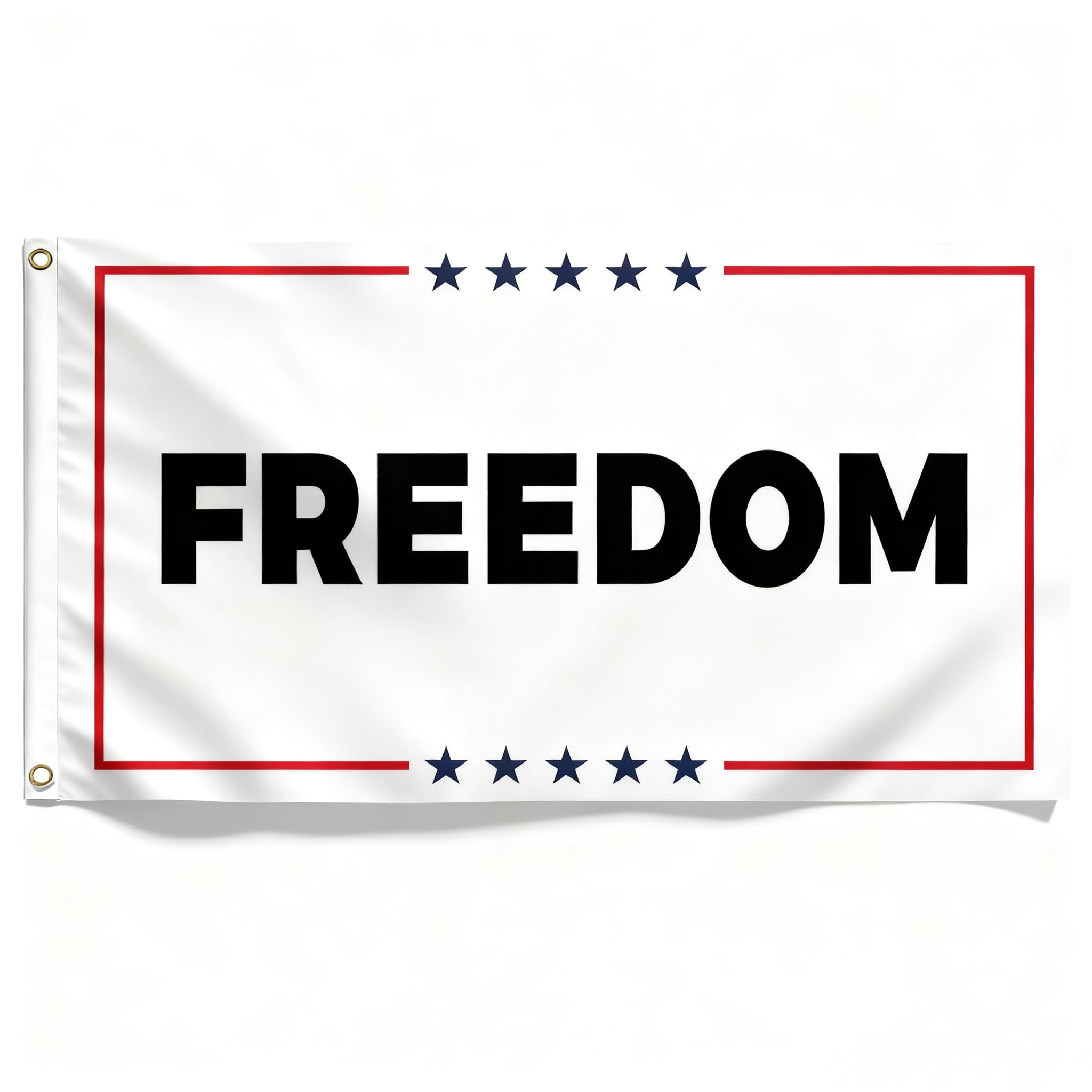 Fosiut Charlie Kirk white freedom flag ready for outdoor display