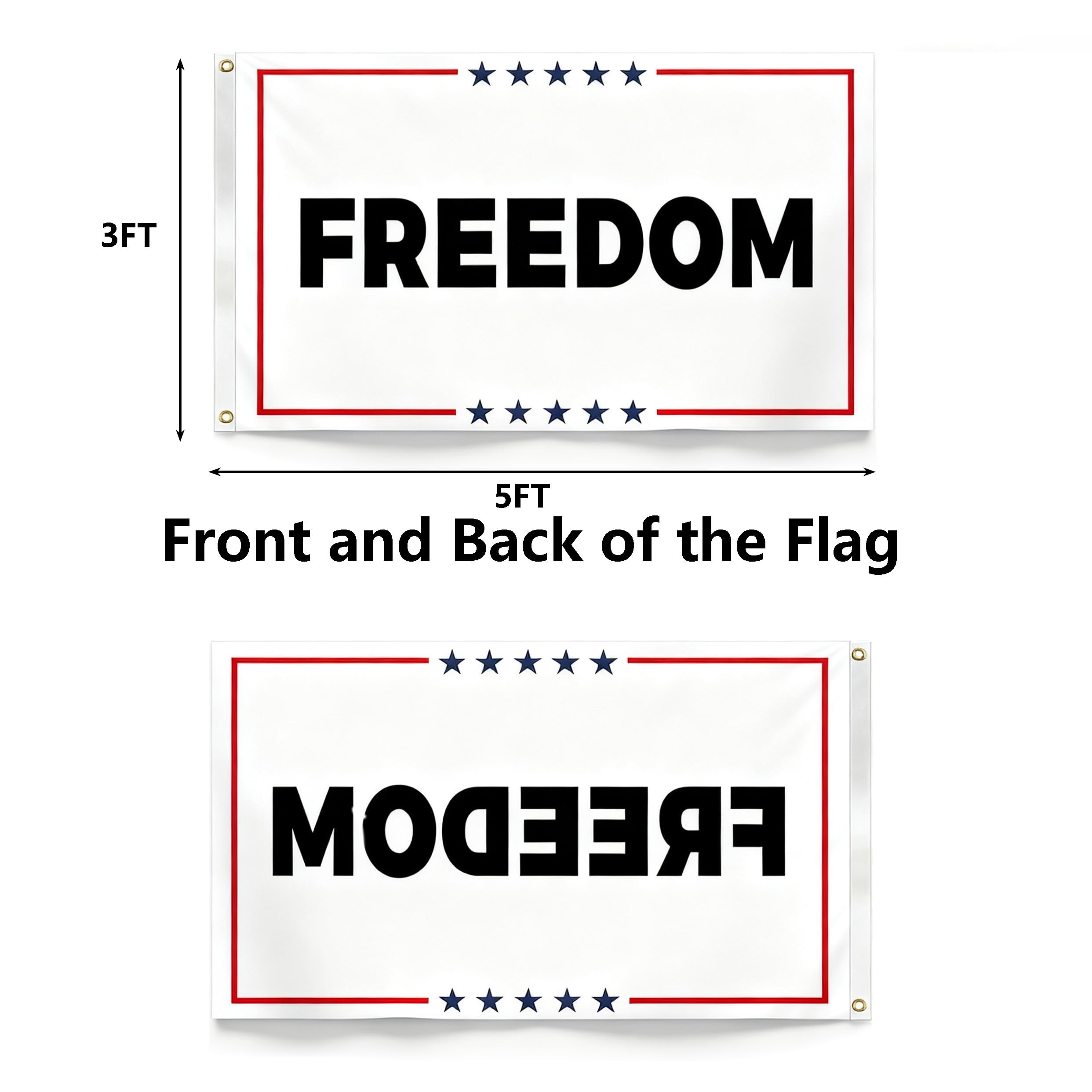 Fosiut flag with brass grommets for secure mounting in wind
