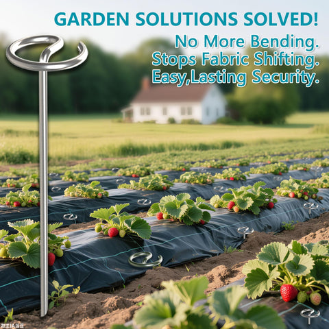 Fosiweelo dome-top stake installs quickly with a rubber mallet