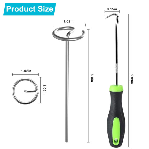Fosiweelo precision 0.12-inch wire stake resists bending on uneven ground