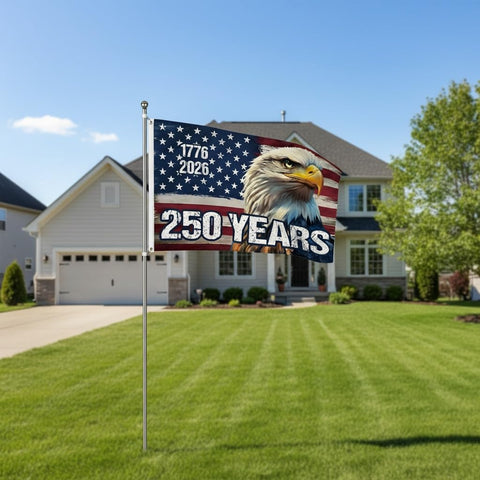 Double-sided printing on FOSUNKER flag for crisp imagery from both sides.