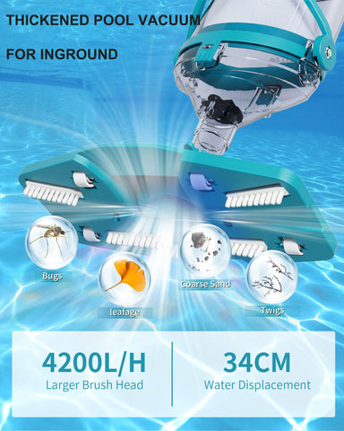 FOTING pool vacuum LED display shows battery status at a glance.