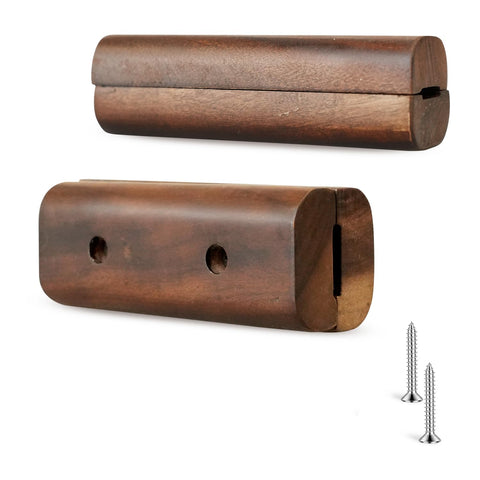 FOTITM wooden handle for Large Big Green Egg, front view, durable upgrade.