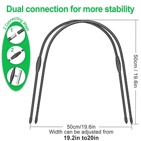 FOTMISHU 11mm diameter coated steel tube provides wind resistance.