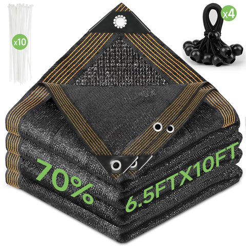 FOTMISHU 70% shade cloth laid flat for even coverage and sun protection.