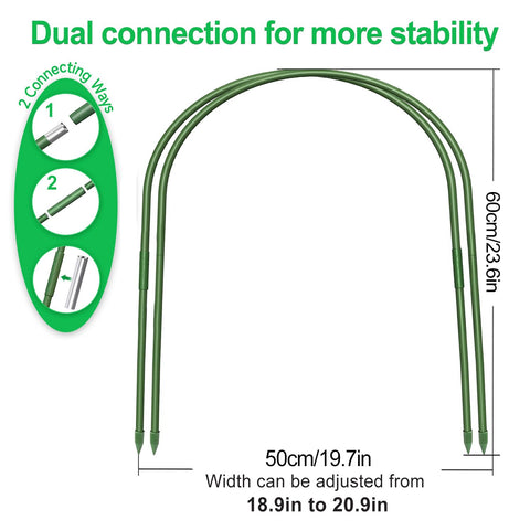 FOTMISHU 11mm stake hoops provide durable stability for raised beds and row covers