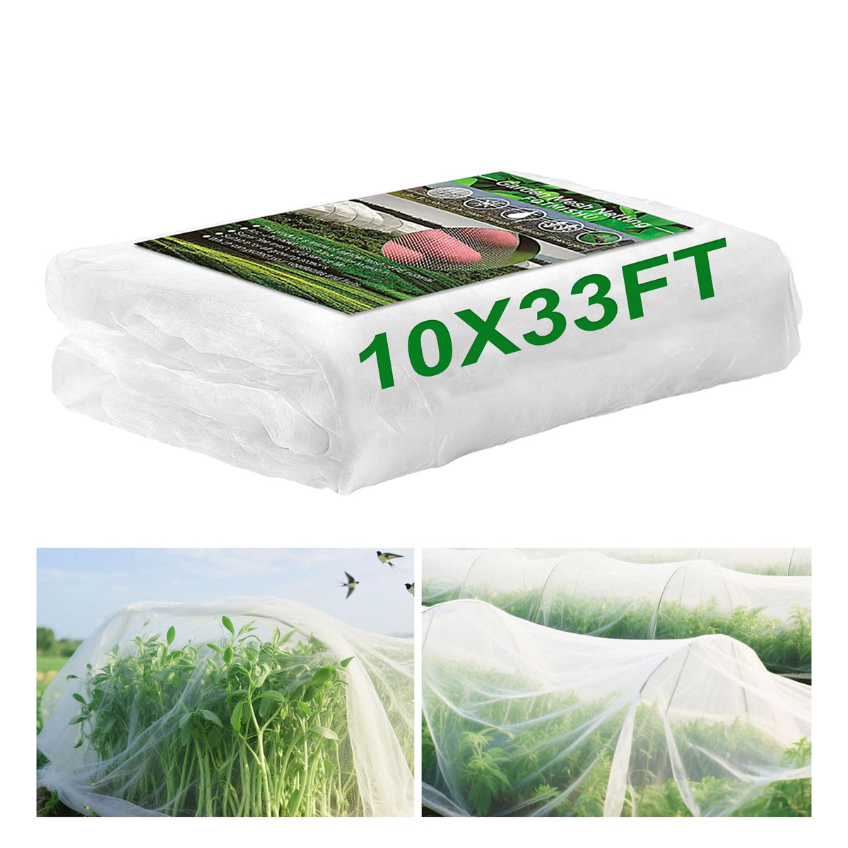 FOTMISHU garden-netting ultra-fine mesh shields crops while letting air and water pass freely