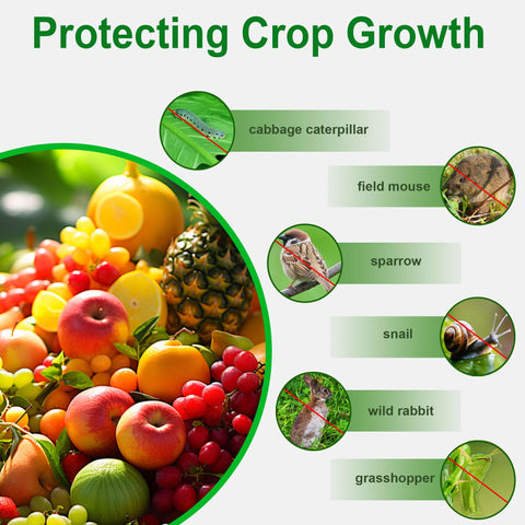 FOTMISHU garden netting made of durable HDPE protects vegetables from birds and pests