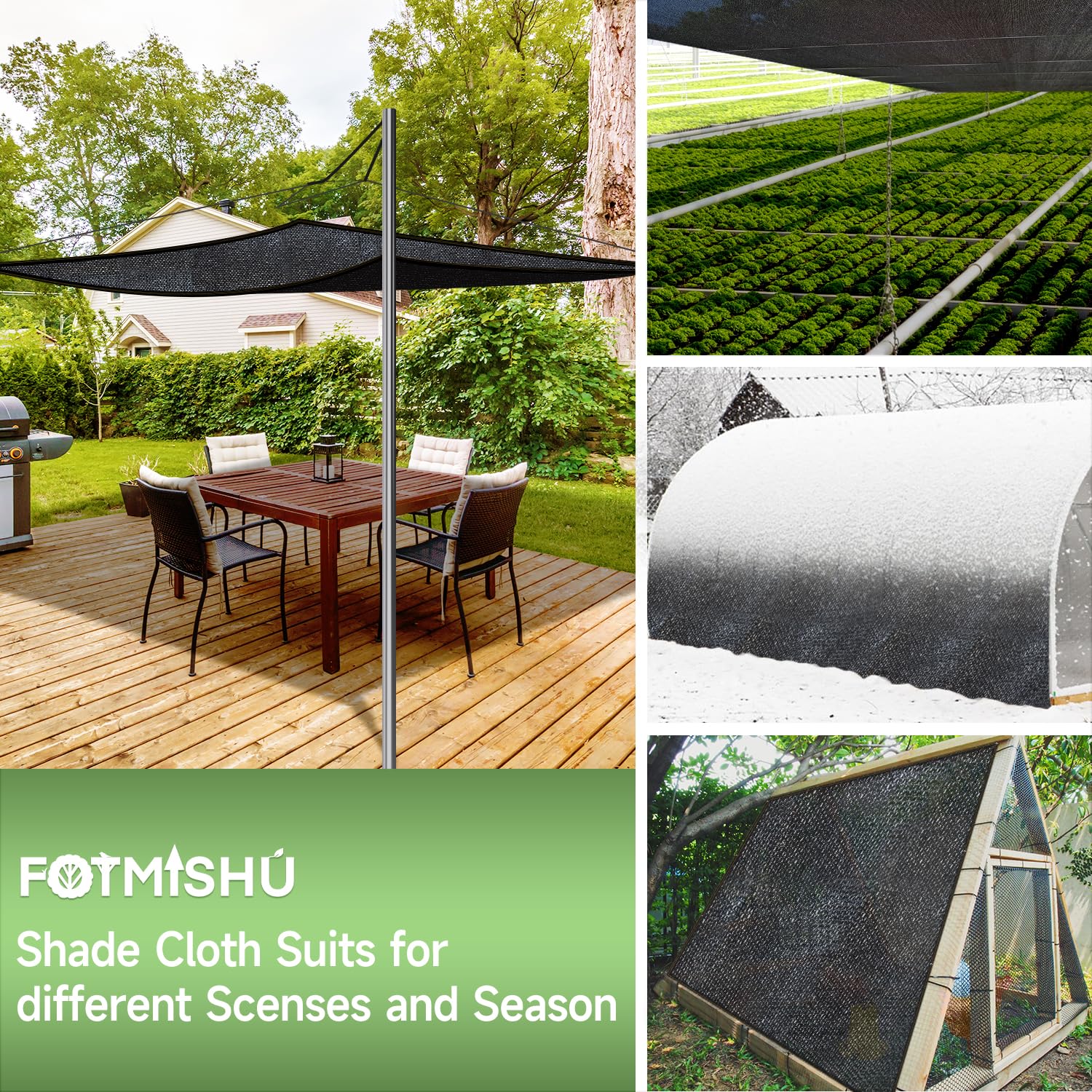 Kennel shade cover from FOTMISHU installed for outdoor comfort.