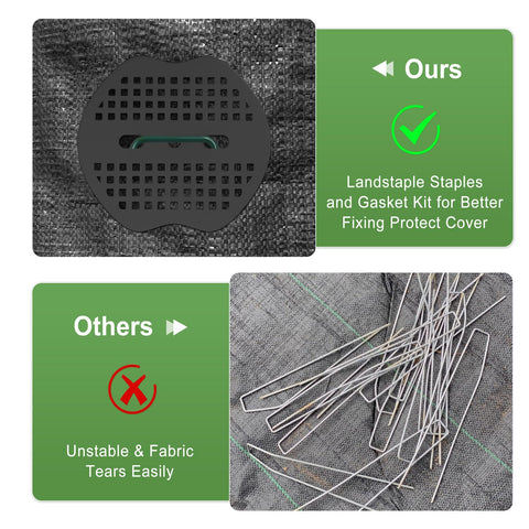 FOTMISHU sharp end beveled tip in soil enables quicker ground penetration.