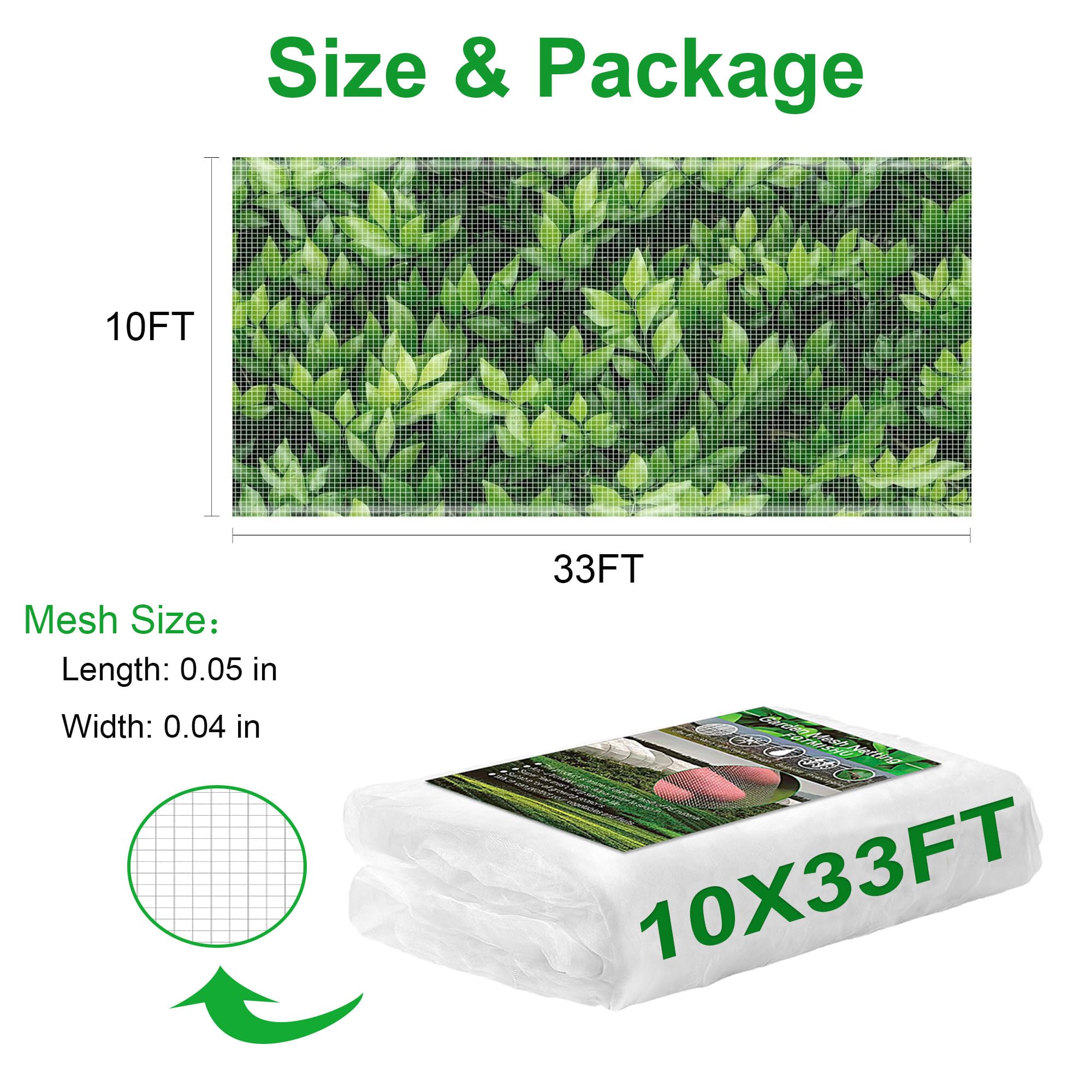 FOTMISHU ultra-fine mesh holes 1.2mm by 1mm support growth while deterring intruders