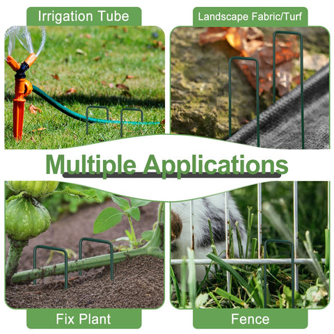FOTMISHU use-case: garden landscape fabric and drip irrigation anchoring.