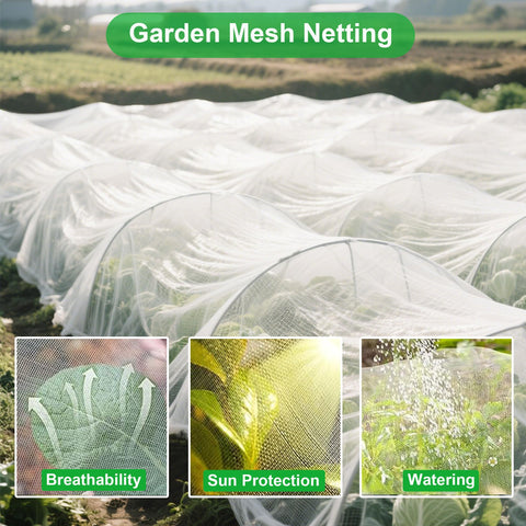 FOTMISHU netting lets water through, simplifying irrigation while protecting crops