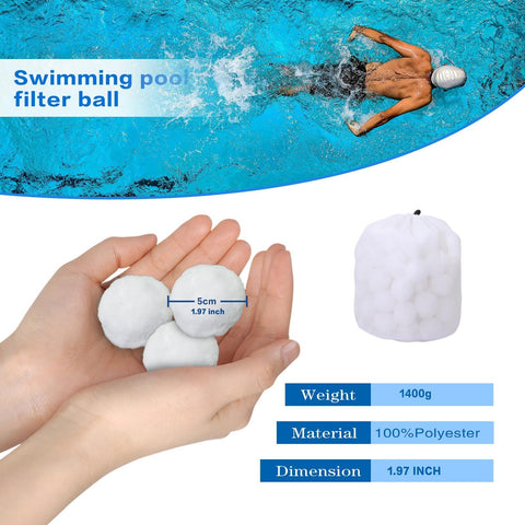 Foubret lightweight filter balls improve water flow and reduce backwash.