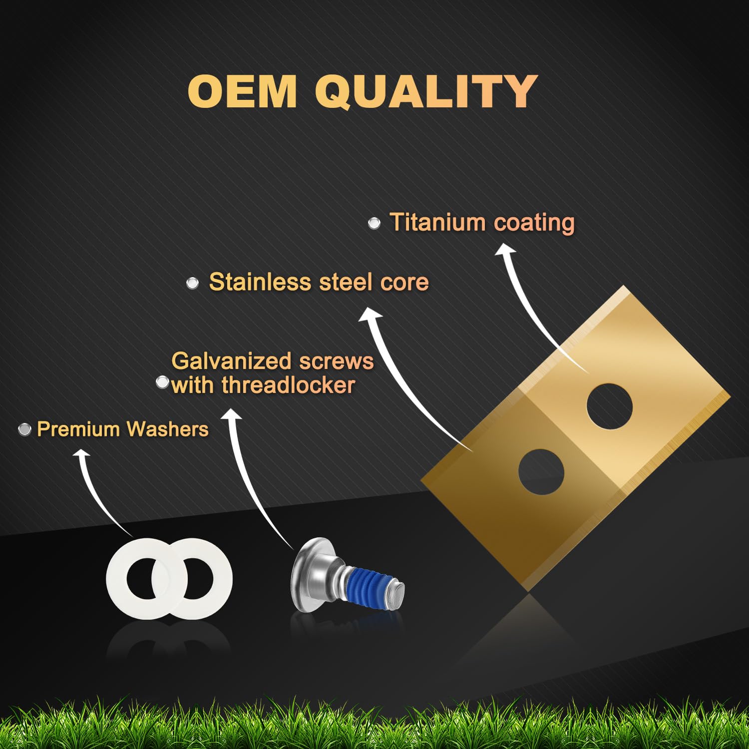 FourShow blades titanium-carbide detail highlighting durability and precise cut quality