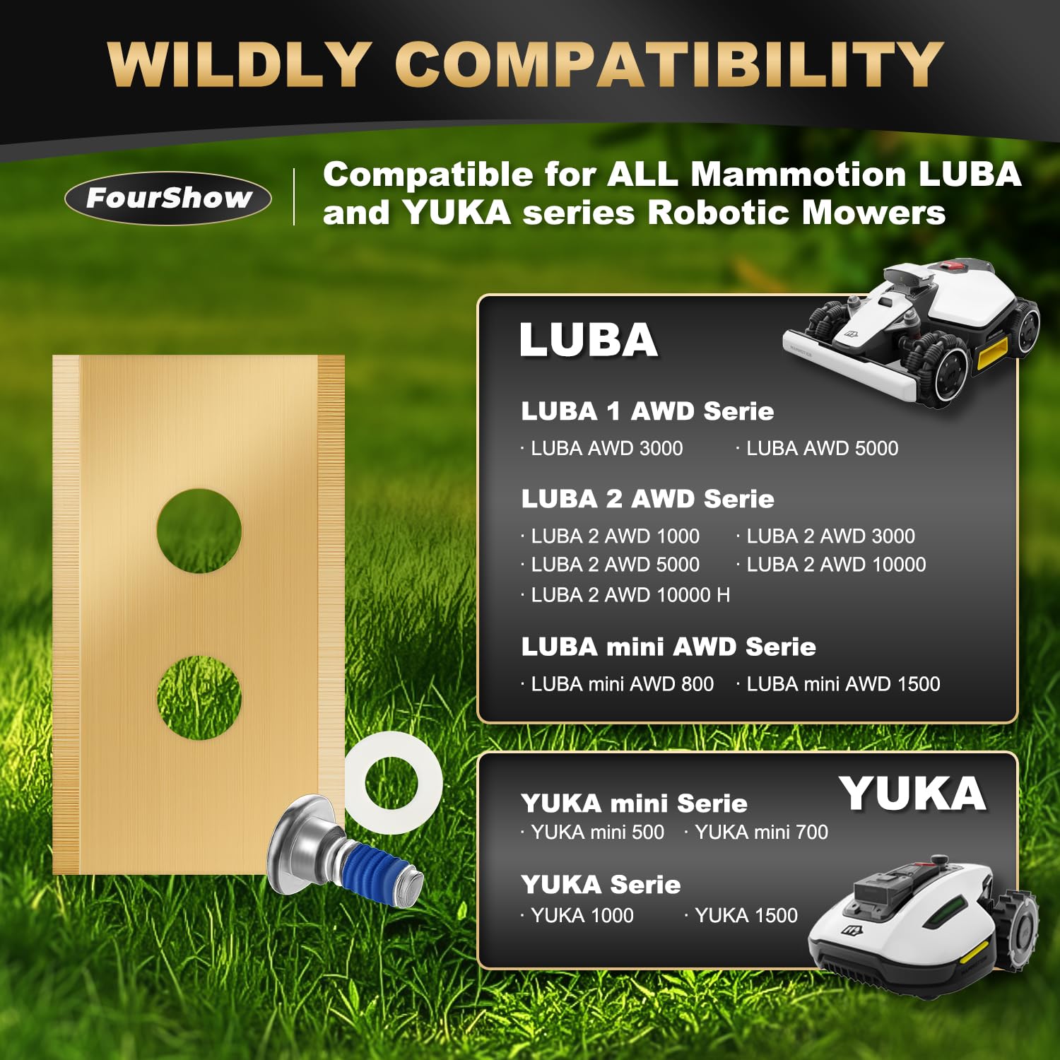 FourShow blades delivering even cutting pattern for a healthy lawn appearance