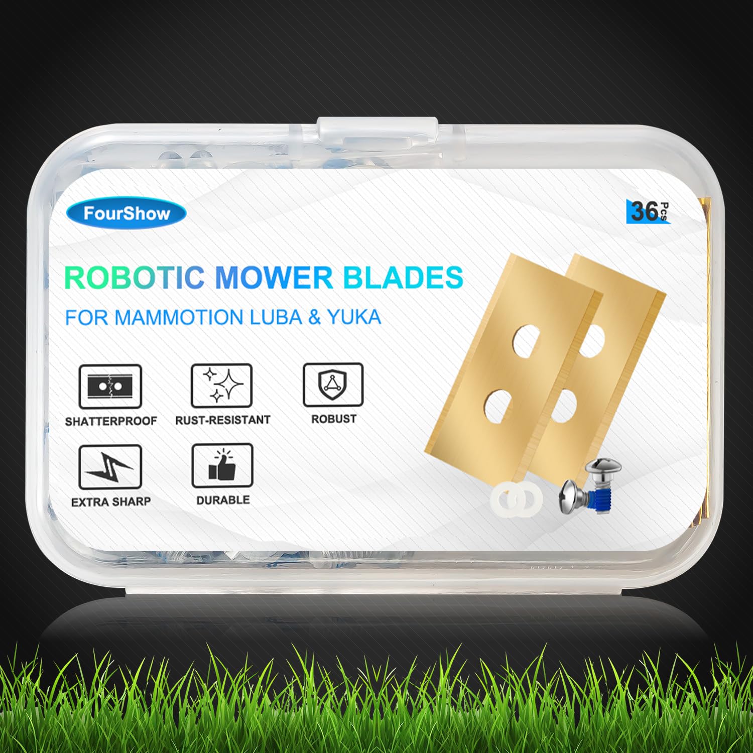 FourShow durable blade set designed for robotic mower efficiency and longevity