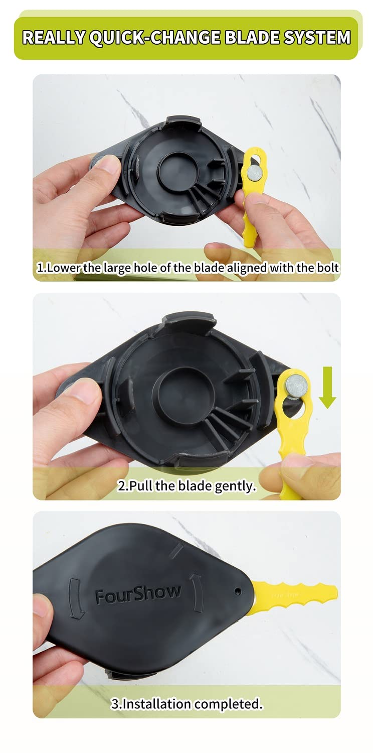FourShow 20-piece blades pack enables fast replacements and extended mowing sessions