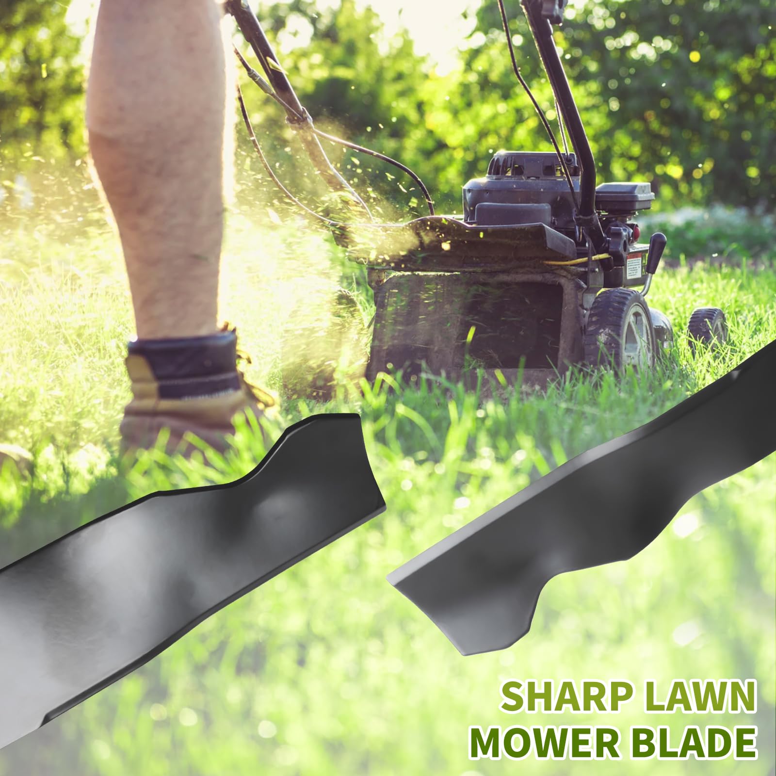 Fourtry 0.1495 inch thick blade for durable mowing.