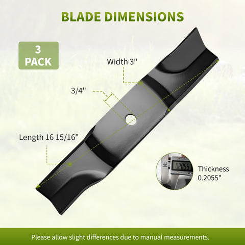 Fourtry 48-inch deck blades fit multiple Cub Cadet Enforcer models.
