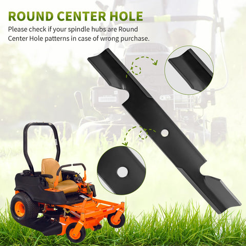 Fourtry 482878 high lift blade for 52 inch decks promotes even cut in tall grass